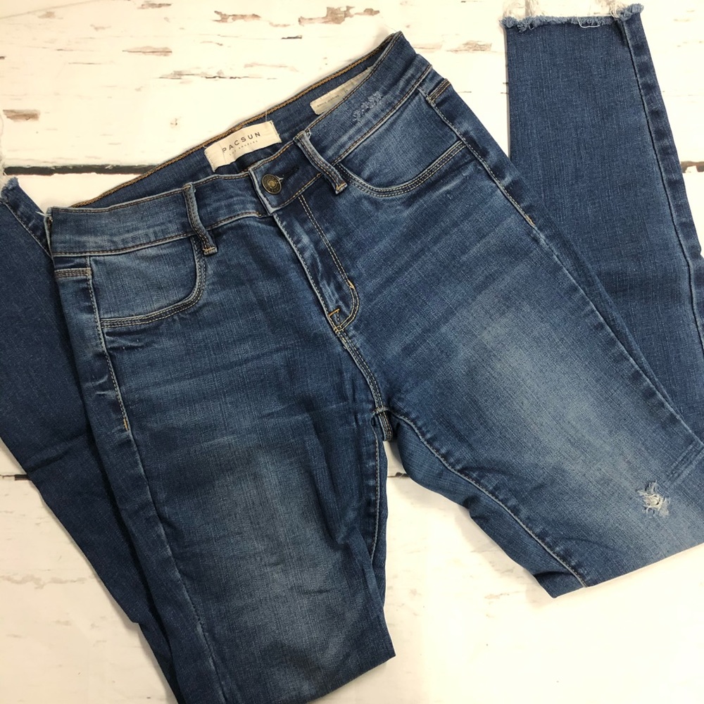 PACSUN Women’s Blue Skinny Ankle Jeggings 24